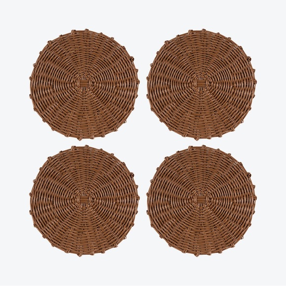 Shiraleah Basket Weave Placemats - Set of 4 - Picture 4 of 7